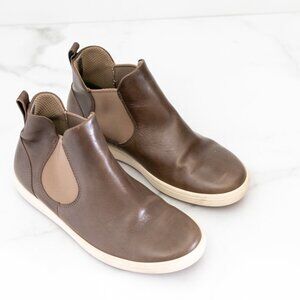 ECCO Taupe Leather Soft Chelsea Boots